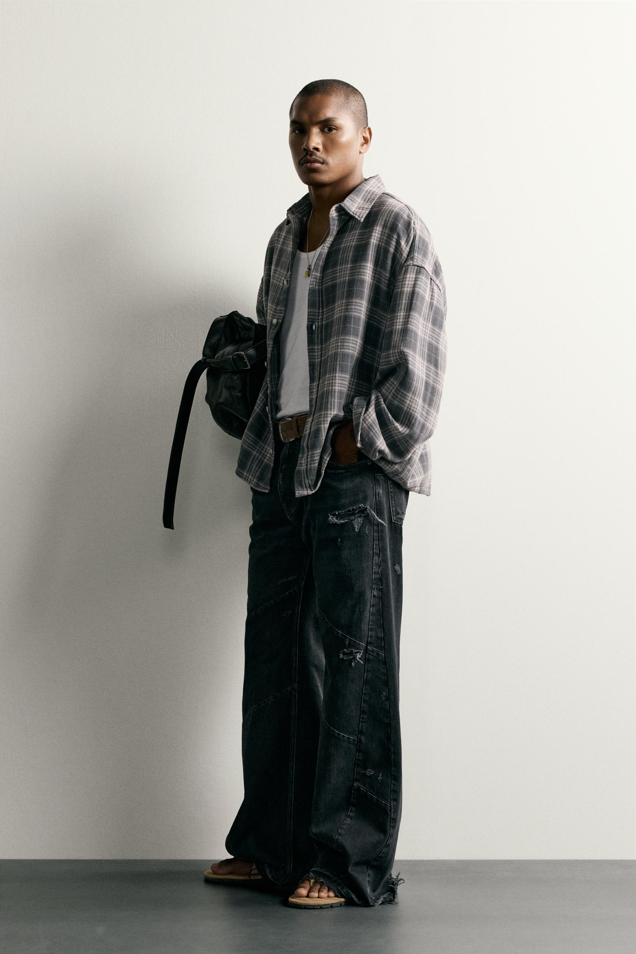 BOXY FIT PLAID SHIRT
